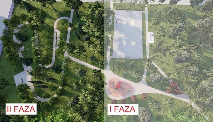 U toku su radovi na realizaciji II faze parka u dijelu park šume Zlatica - Murtovina 