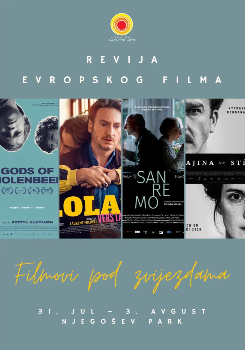 Revija „Filmovi pod zvijezdama“ u Njegoševom parku