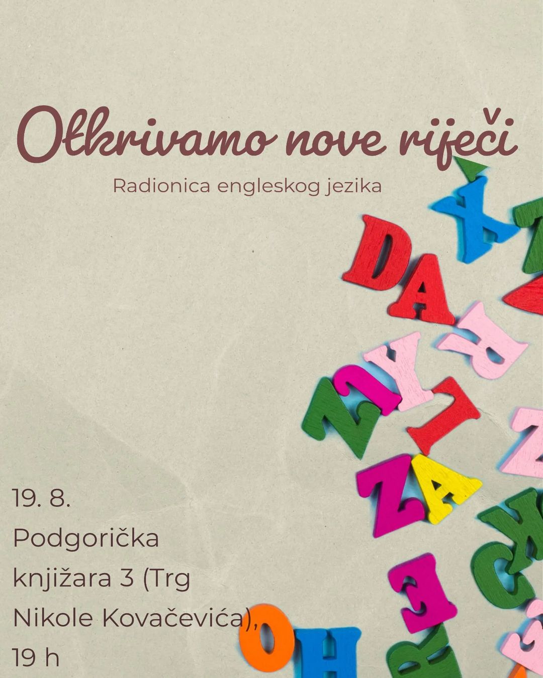 Radionica za djecu "Otkrivamo nove riječi"