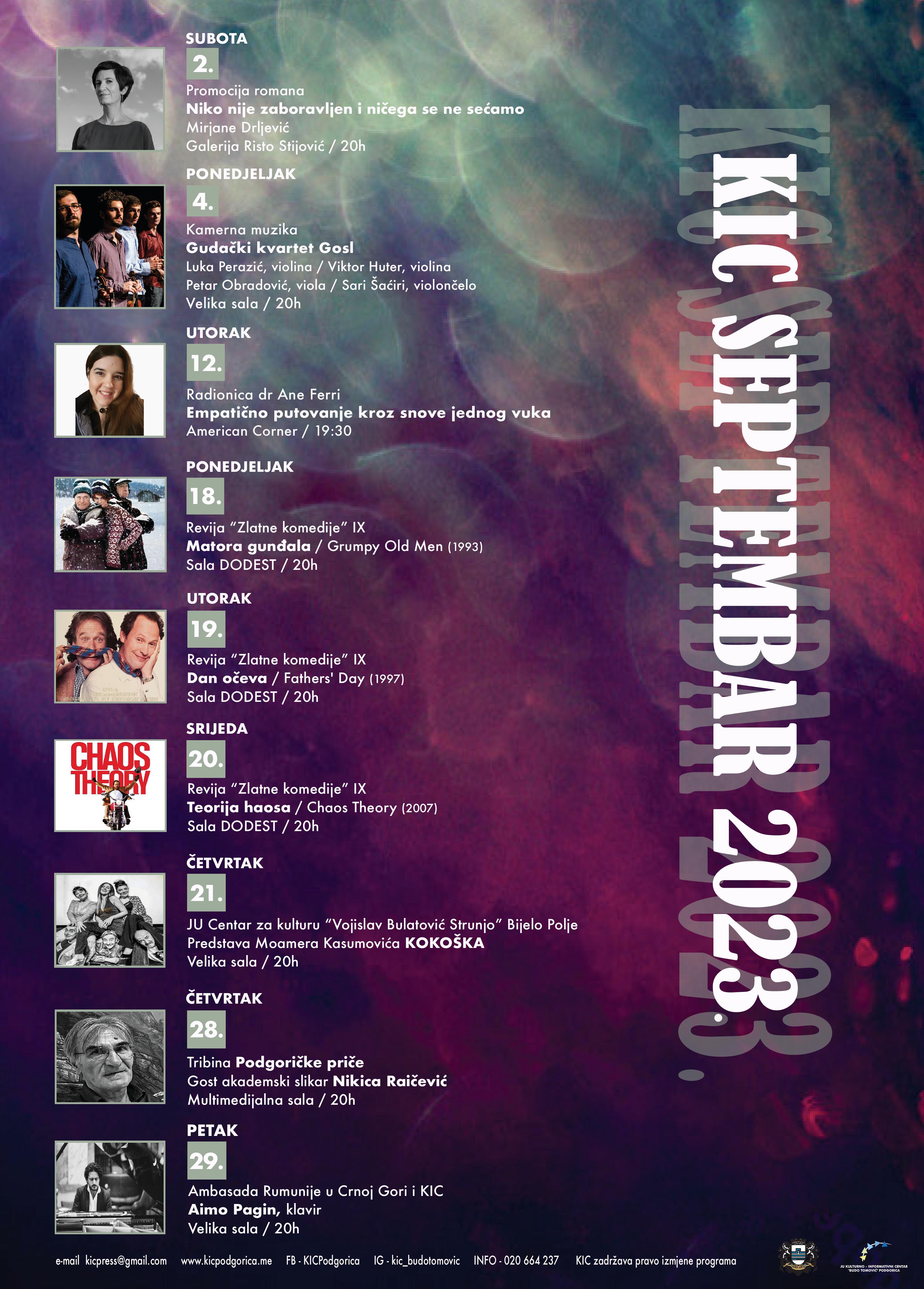 Raznovrstan program KIC-a "Budo Tomović" i u septembru