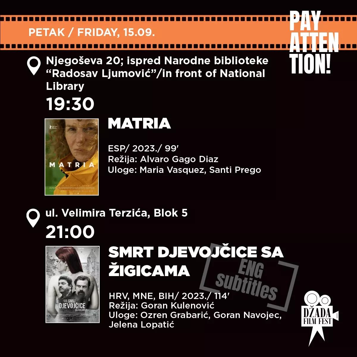 Svečano otvaranje “Džada Film Fest-a"