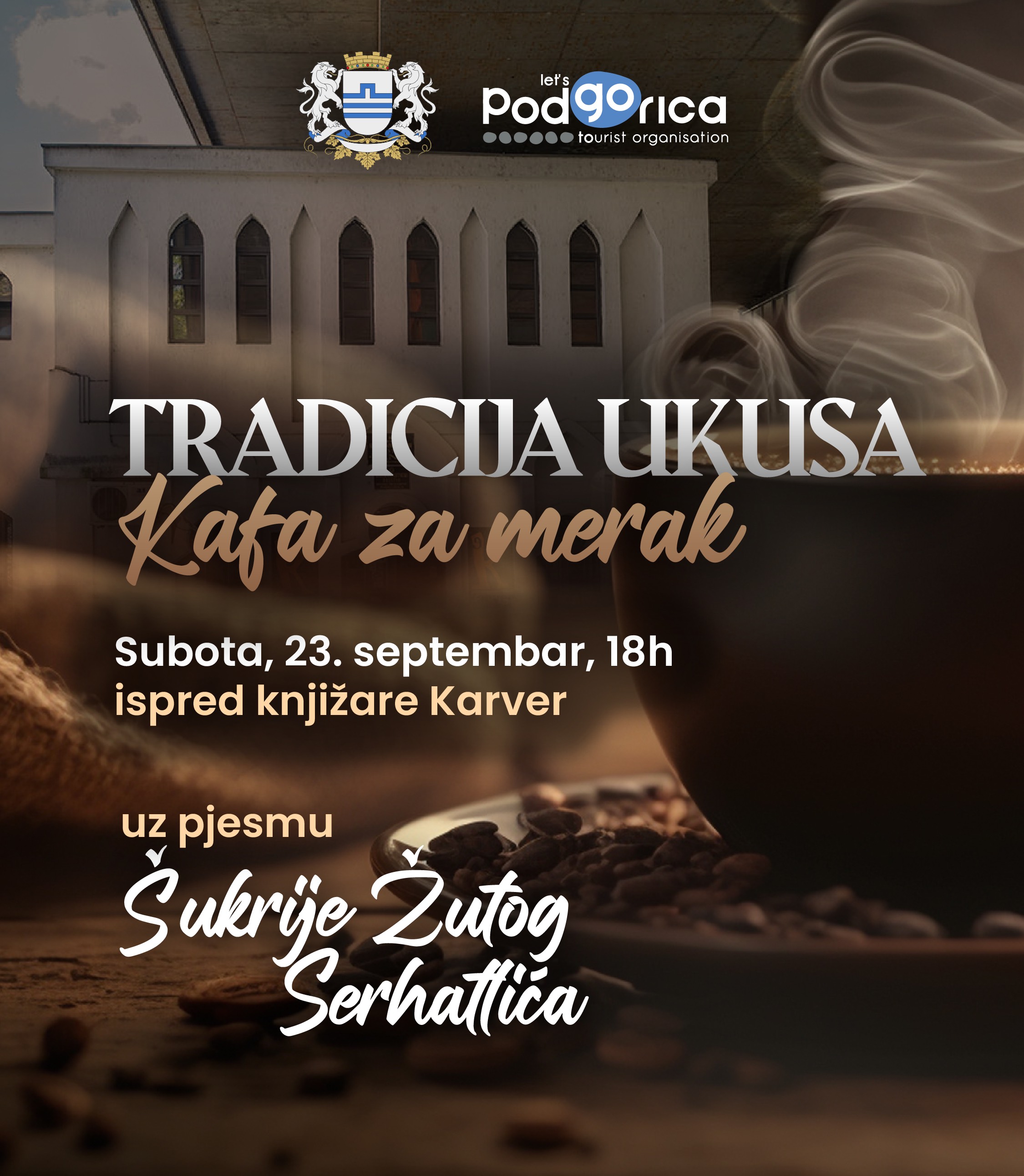 Manifestacija “Kafa za merak” ispred knjižare “Karver”