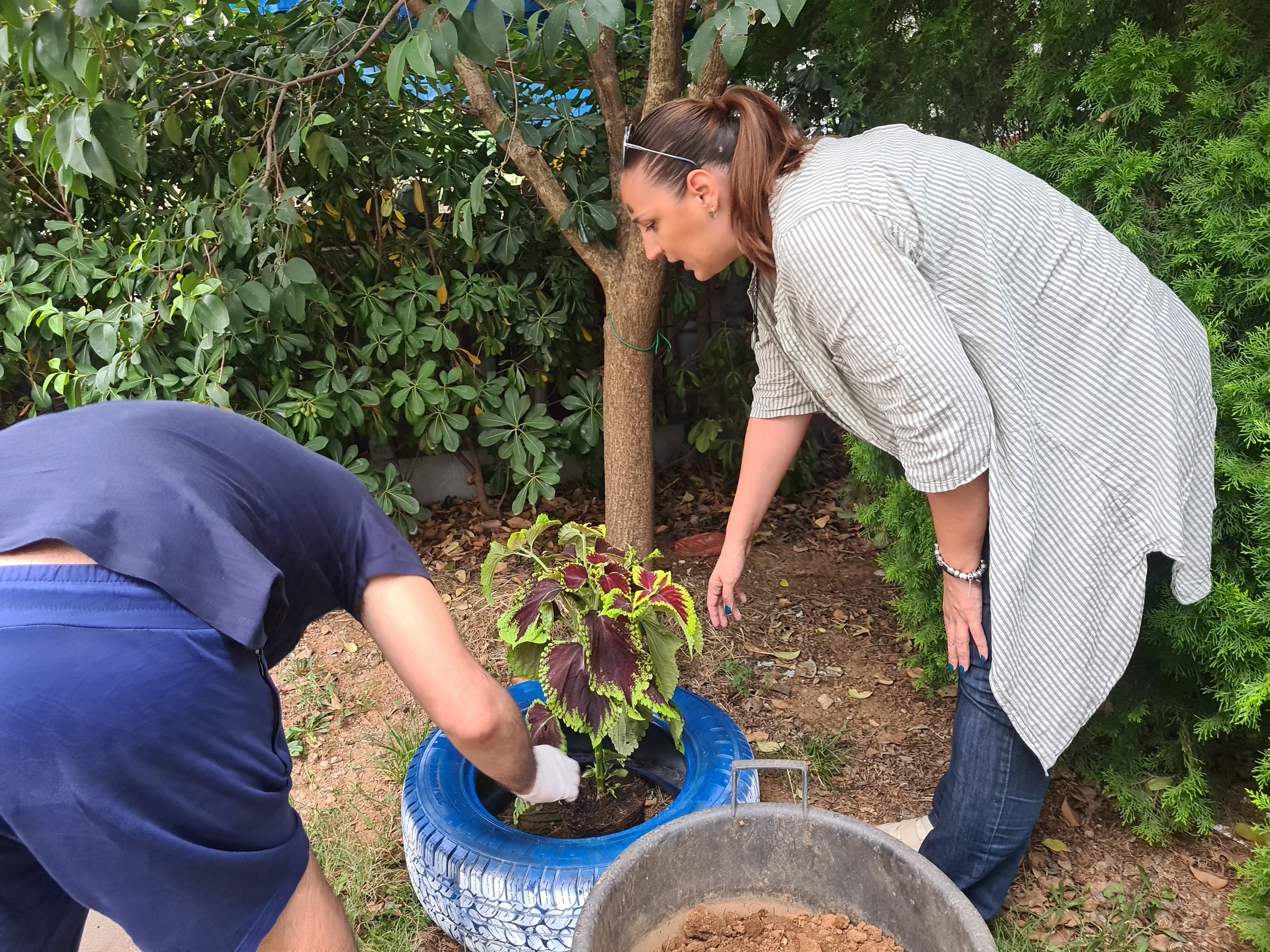 Zelenilo doniralo sadnice JU "Dnevni centar za djecu i omladinu sa smetnjama i teškoćama u razvoju"; Klijenti oplemenili dvorište centra