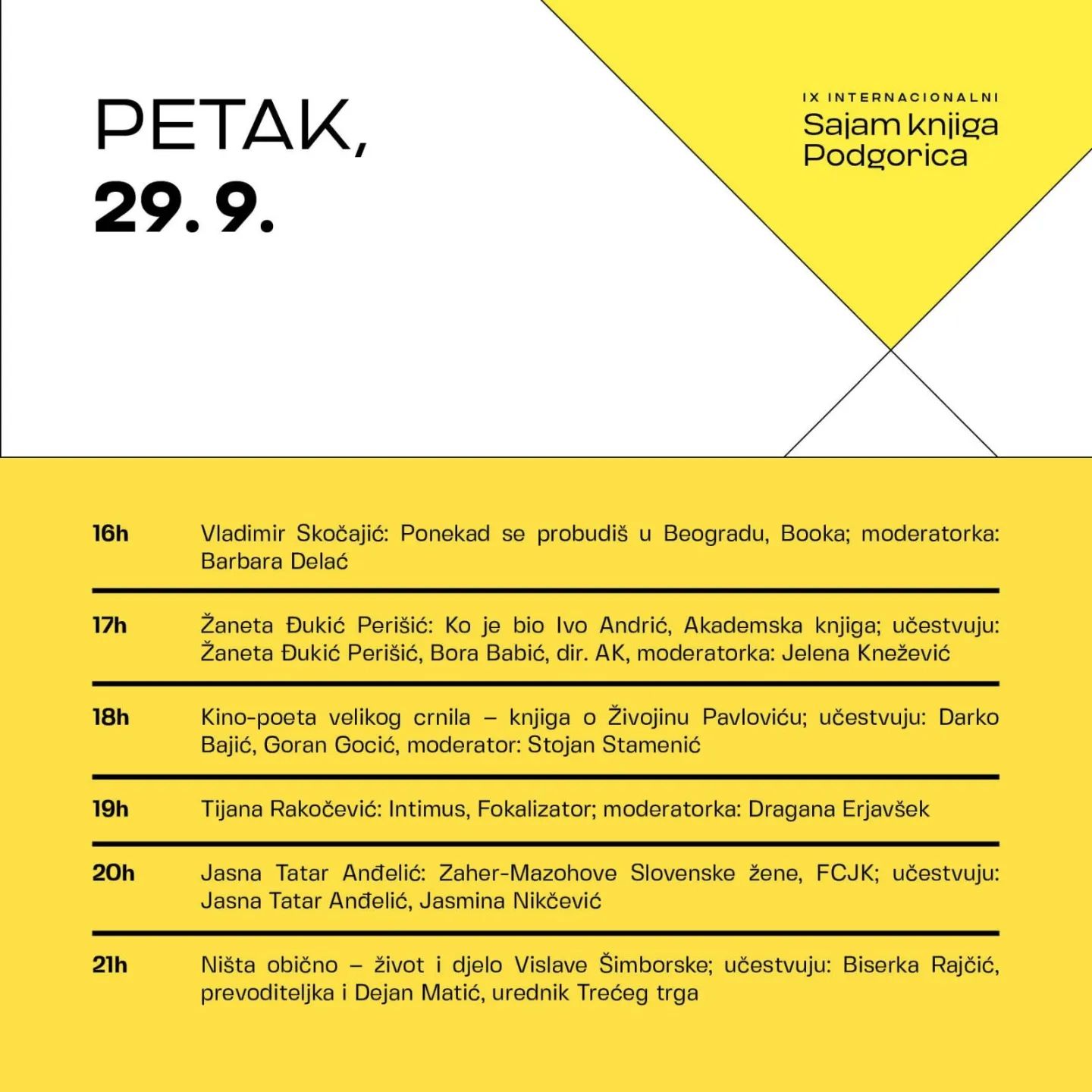 IX Internacionalni sajam knjiga, Podgorica 2023.