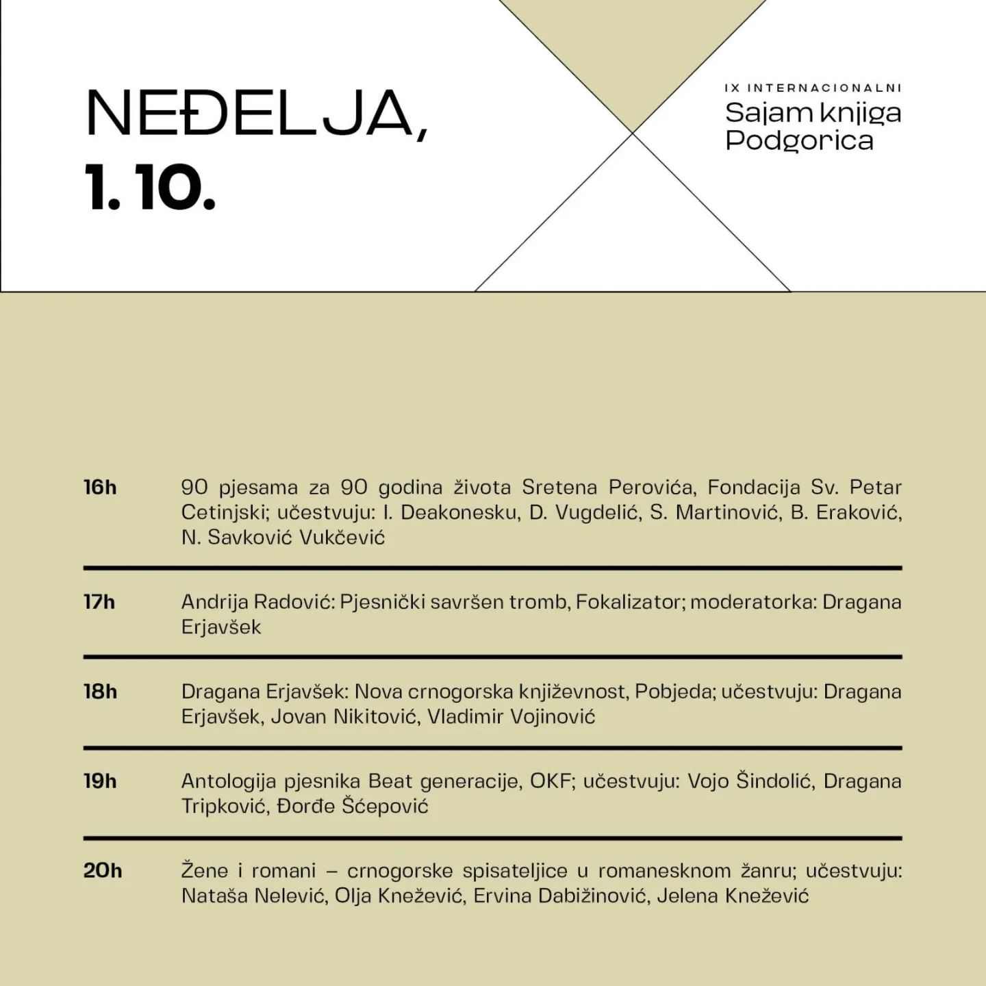 IX Internacionalni sajam knjiga, Podgorica 2023.