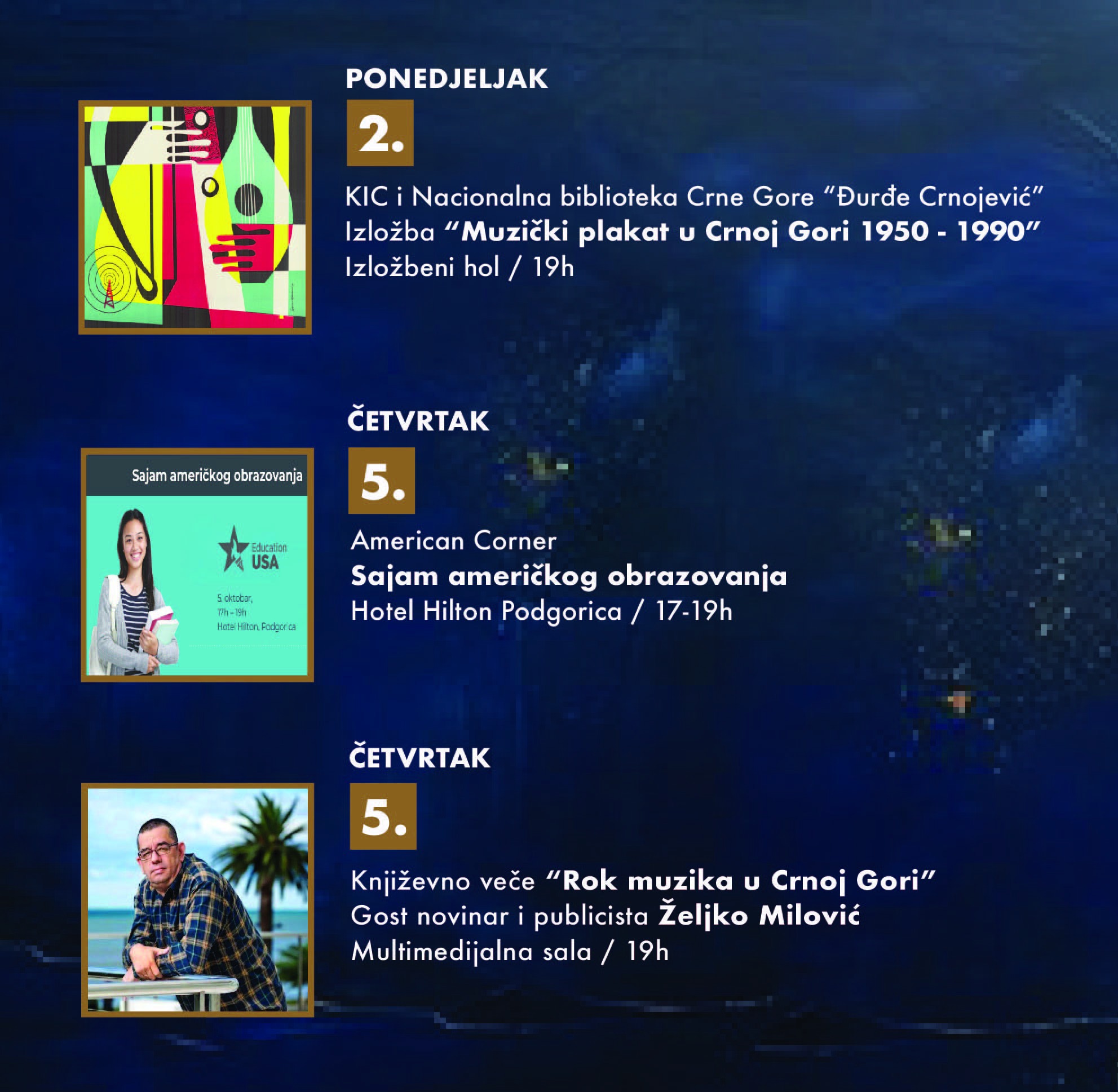 RAZNOVRSNE UMJETNIČKO - SCENSKE FORME NA SCENAMA KIC-a