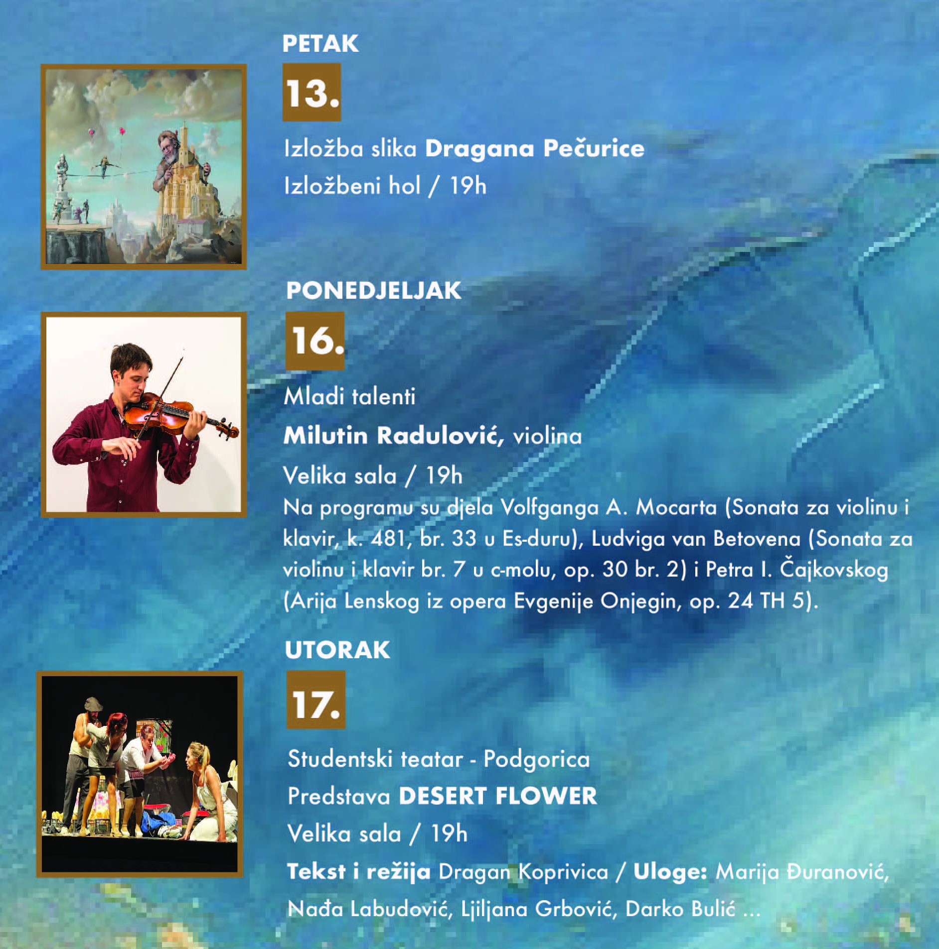 RAZNOVRSNE UMJETNIČKO - SCENSKE FORME NA SCENAMA KIC-a