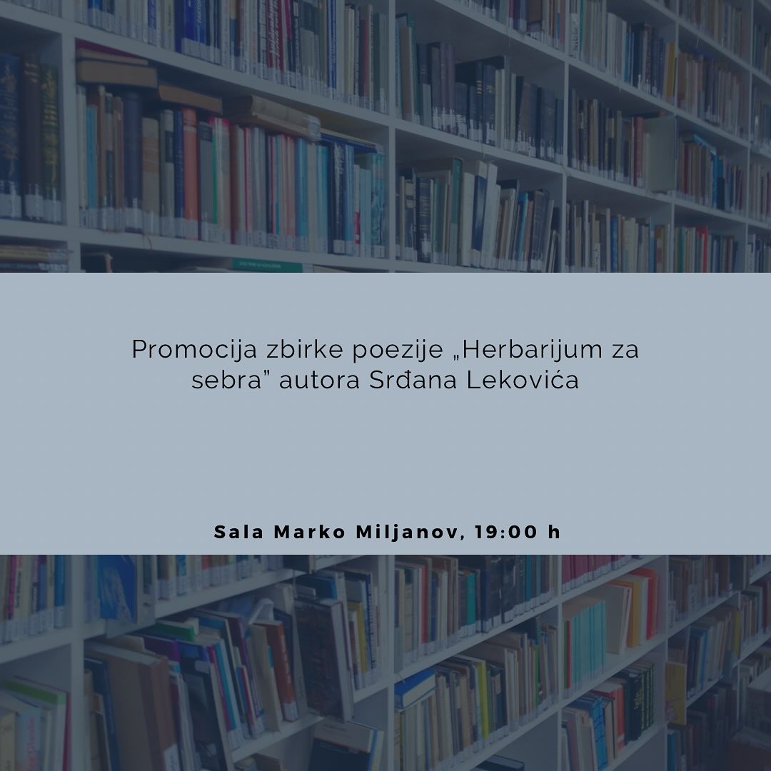 Promocija zbirke poezije „Herbarijum za sebra”