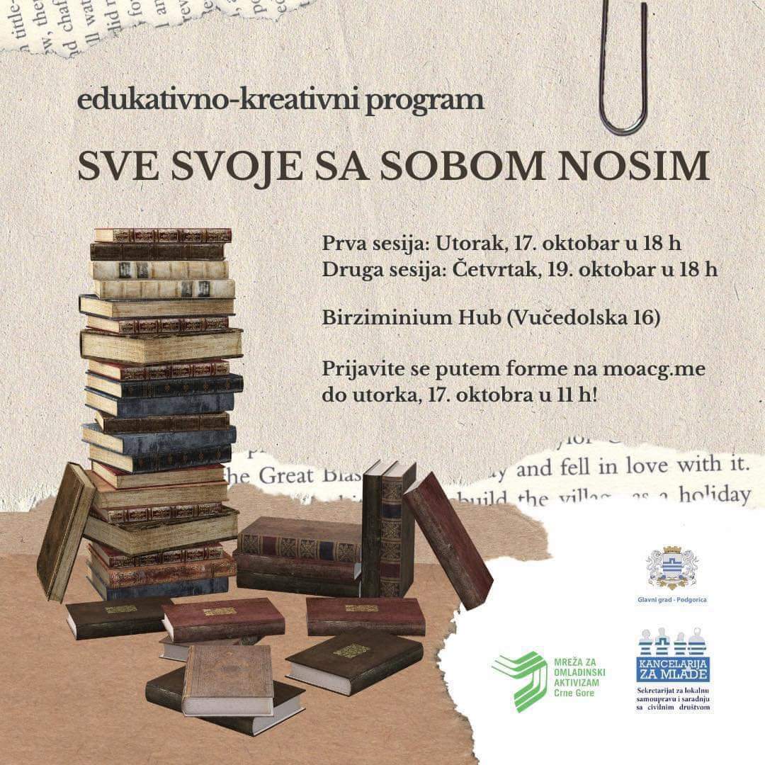 Učestvujte u edukativno-kreativnom programu "Sve svoje sa sobom nosim"