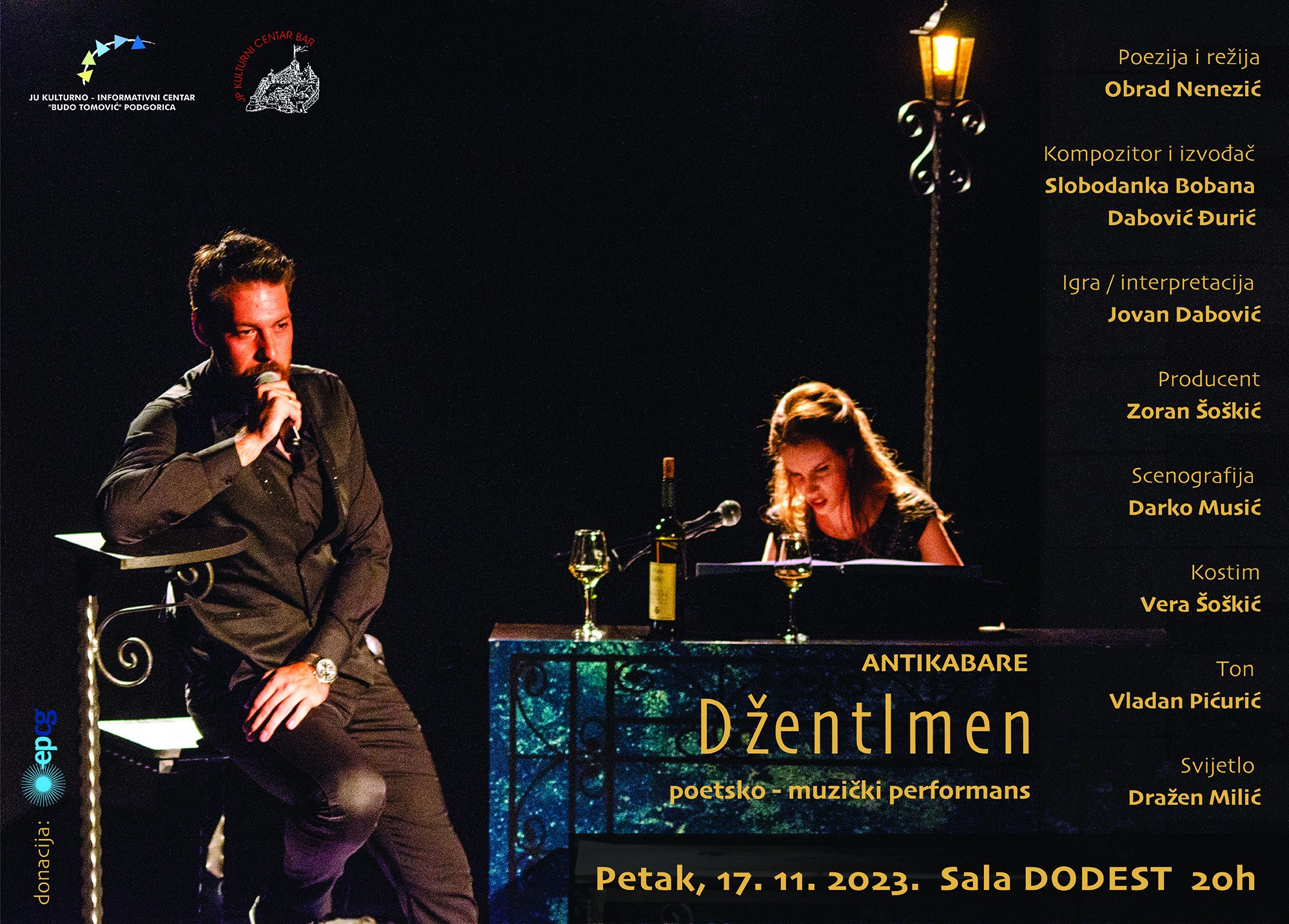 Poetsko - muzički performans ANTIKABARE “DŽENTLMEN”