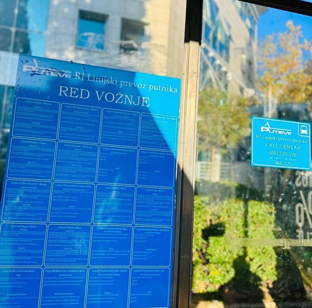 Red vožnje biće dostupan na svim autobuskim stajalištima