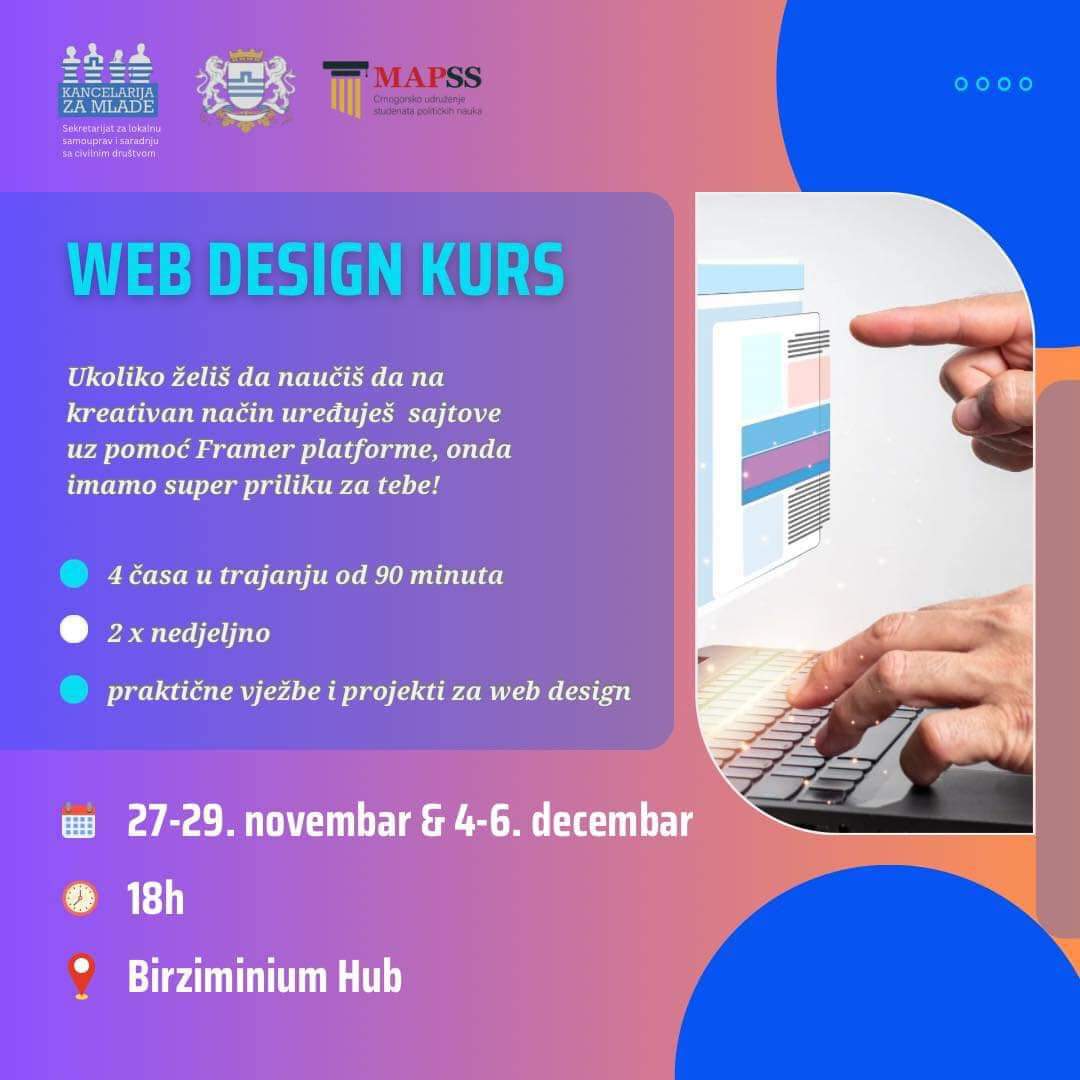 PRIJAVITE SE ZA WEB DESIGN KURS