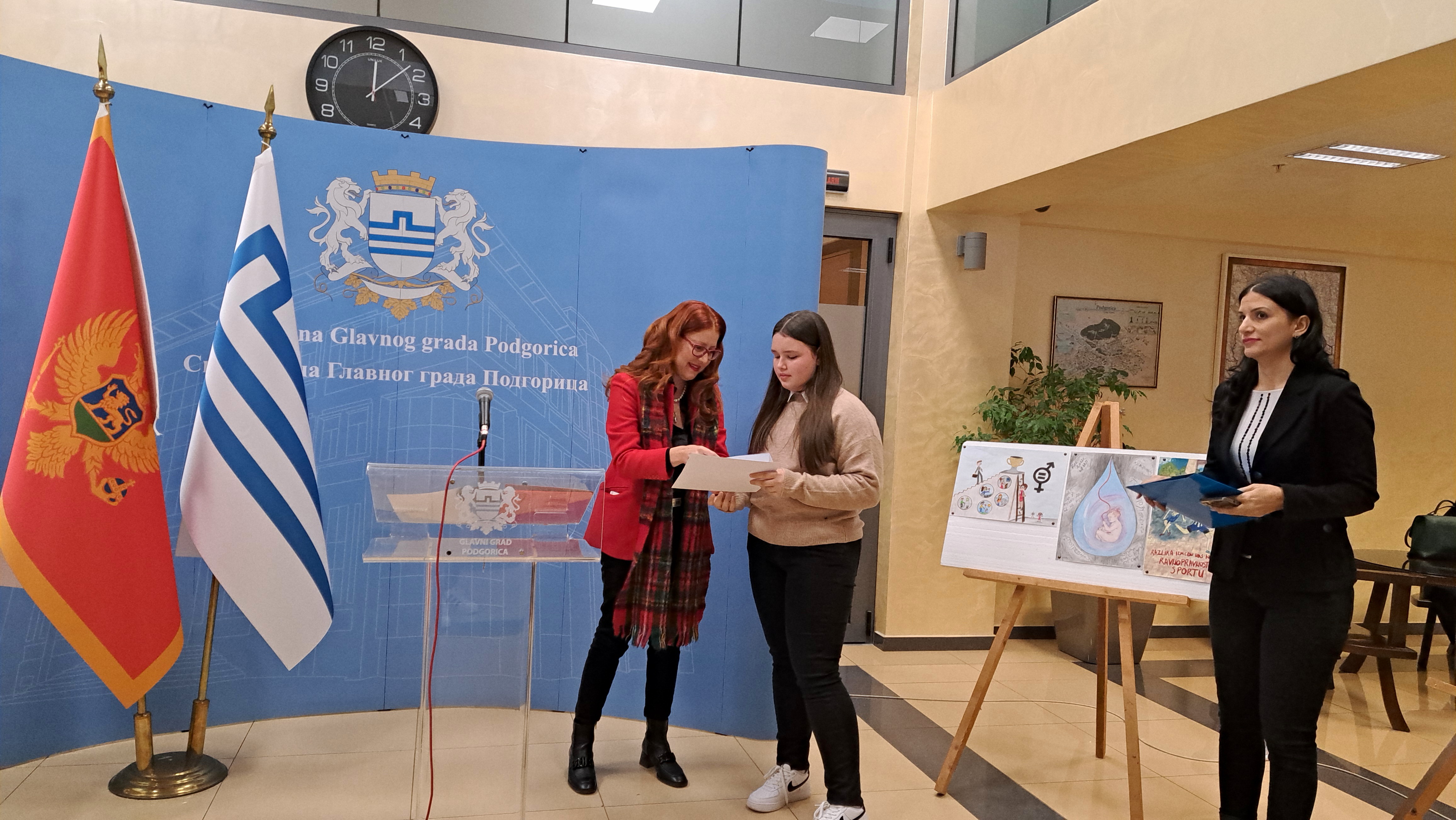 Nagrađeni učenici za najbolji literarni/likovni rad, na temu „Rodna ravnopravnost u mom gradu“