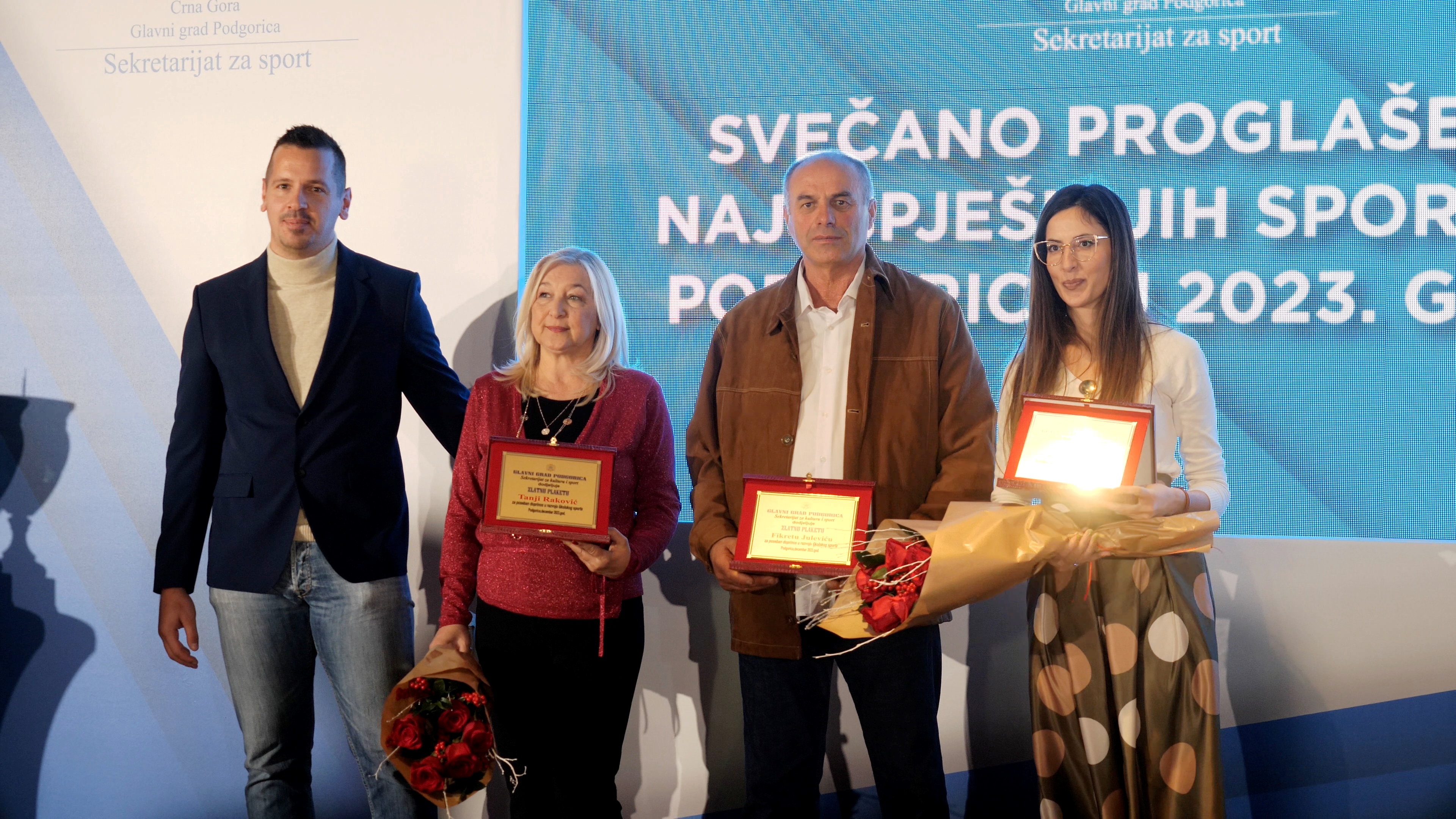 Uručena priznanja najboljim sportistima, sportskim radnicima i kolektivima u 2023. godini