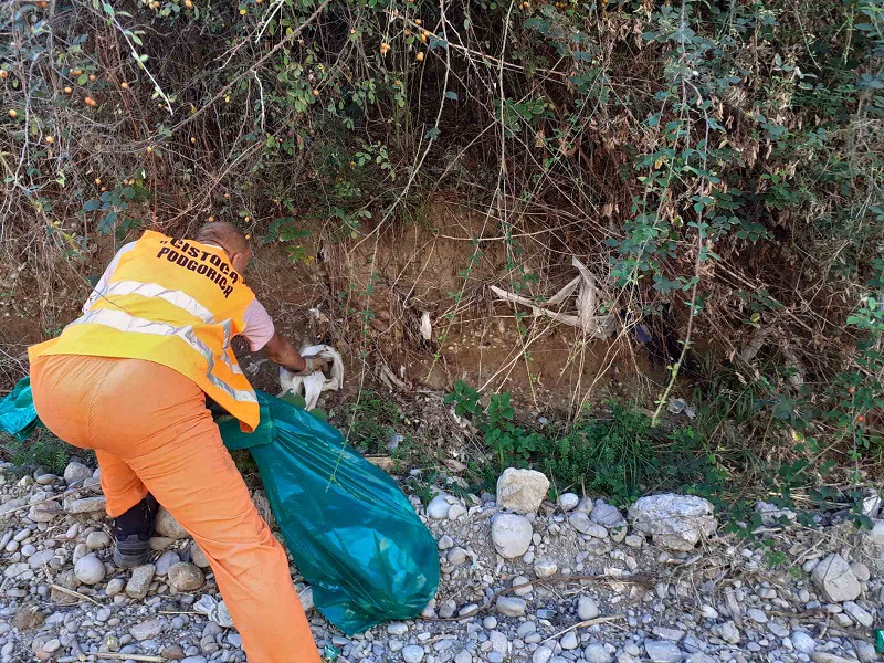 Ekipe gradske Čistoće uklanjanju otpad iz Savinog potoka