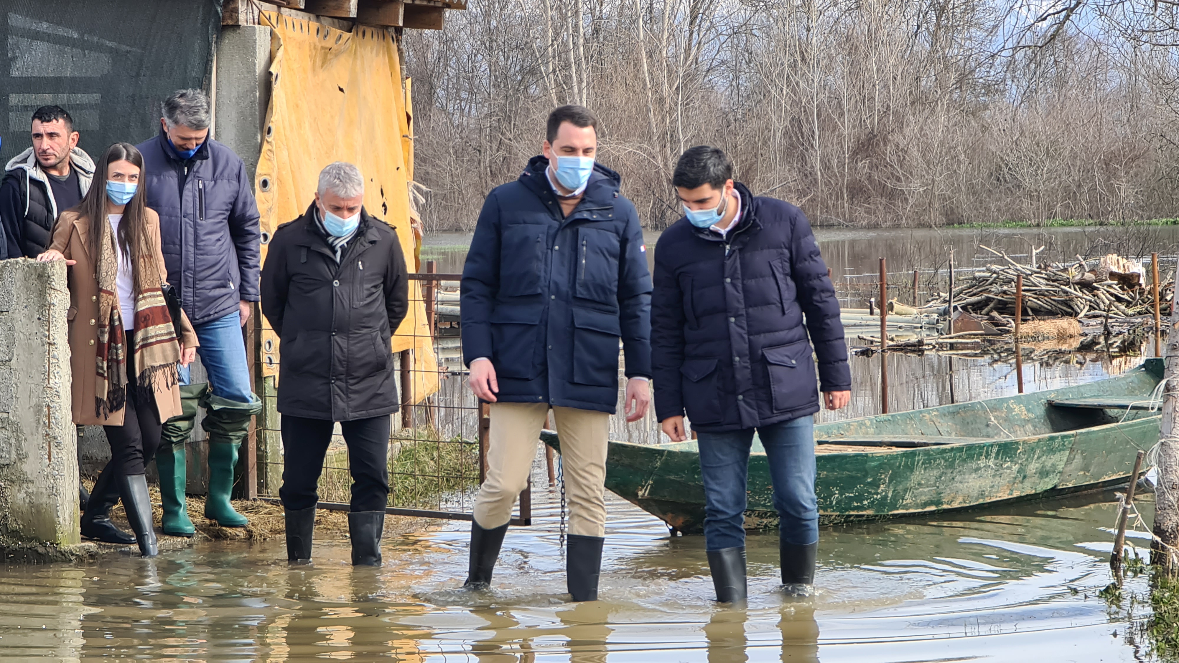 Vuković i Stajović obišli poplavljena područja u opštini Golubovci