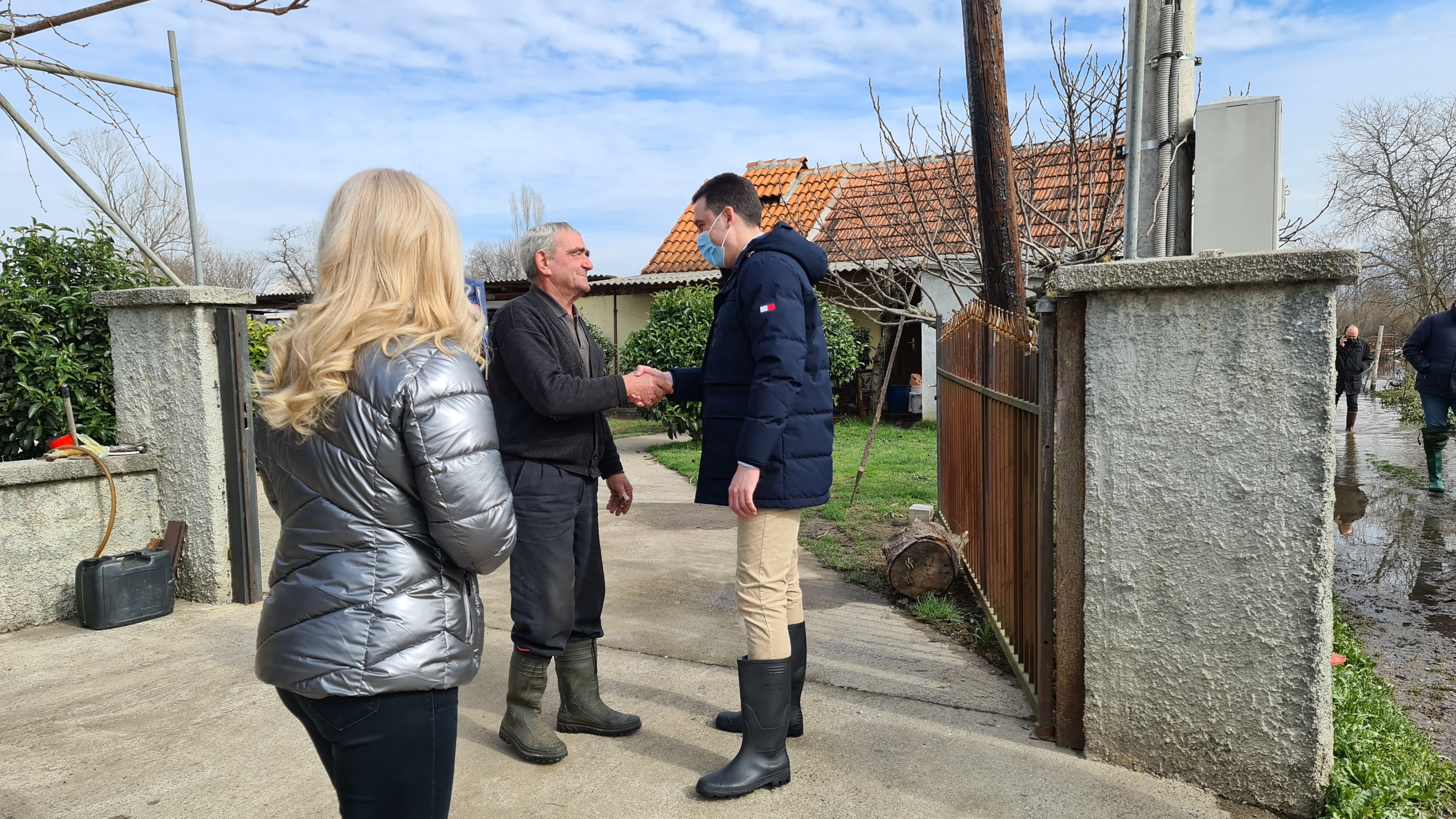 Vuković i Stajović obišli poplavljena područja u opštini Golubovci