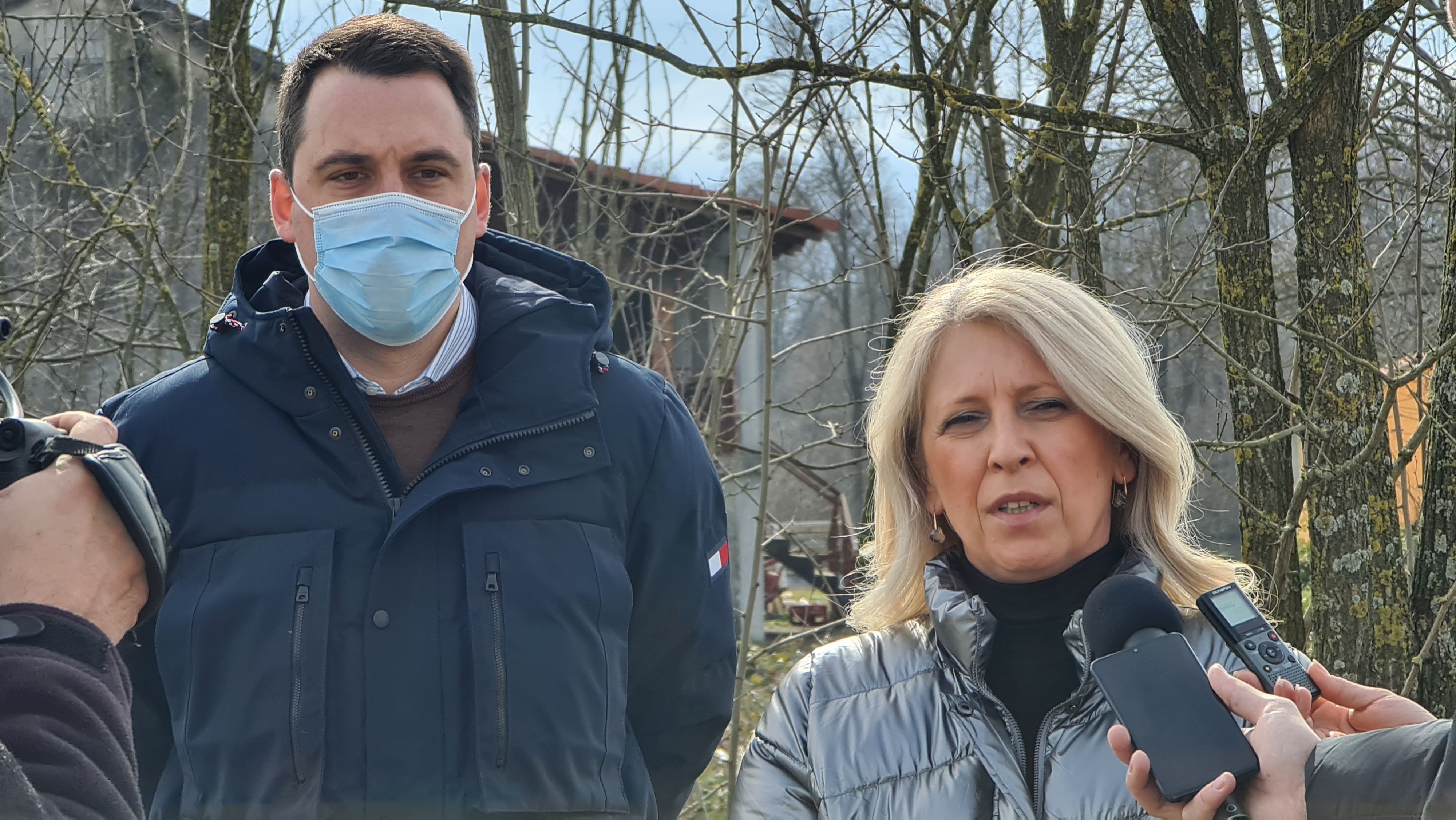 Vuković i Stajović obišli poplavljena područja u opštini Golubovci