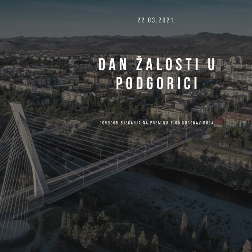 U Podgorici 22. mart Dan žalosti u znak sjećanja na žrtve koronavirusa