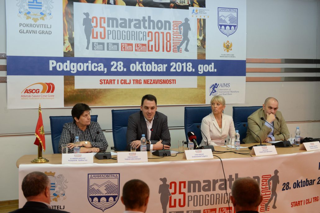 Već prijavljeno preko 500 takmičara iz oko 40 zemalja na Podgričkom maratonu 28. oktobra, gradonačelnik Podgorice dr Ivan Vuković predsjednik Organizacionog Odbora