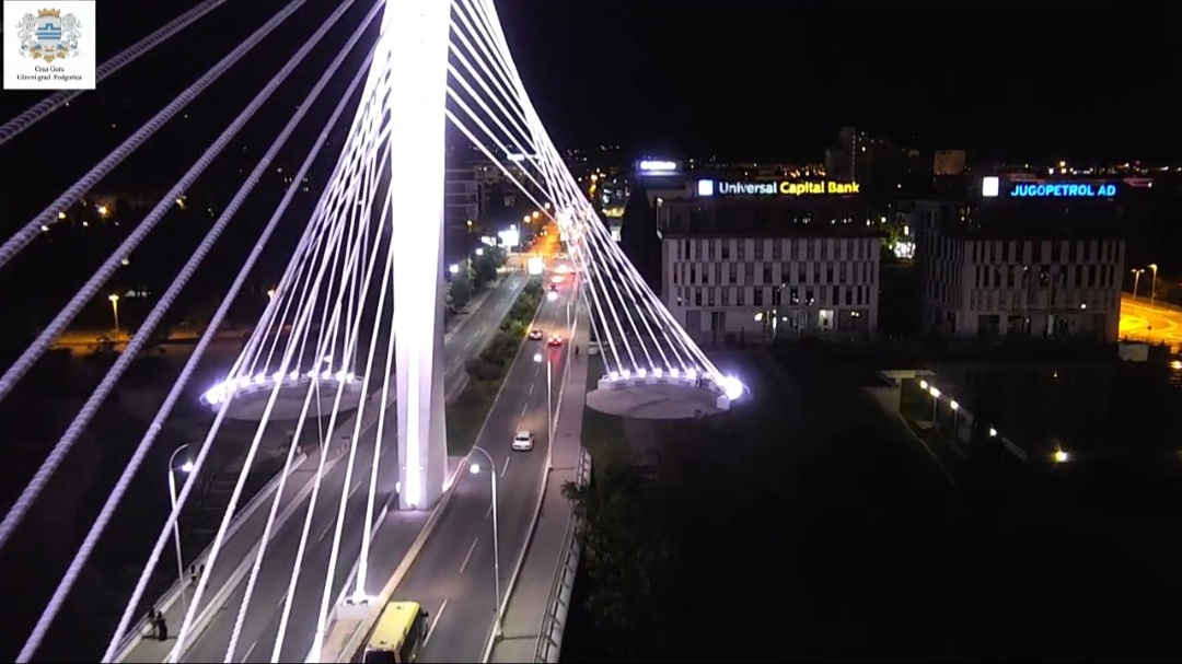 A new shine of one of the most prominent symbols of Podgorica, The Millennium Bridge receives modern LED lighting
