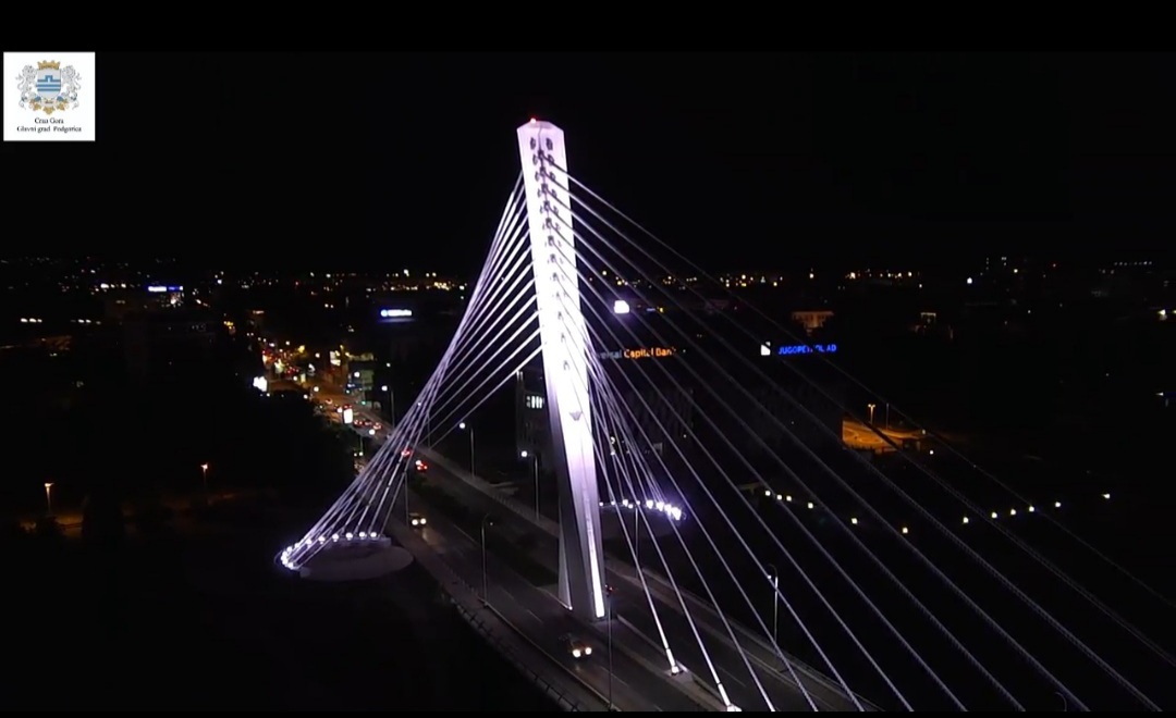 A new shine of one of the most prominent symbols of Podgorica, The Millennium Bridge receives modern LED lighting