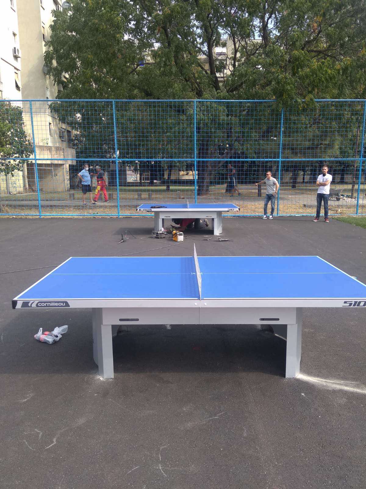 The reconstructed polygon in Meše Selimovića Street got tables for a table tennis as well