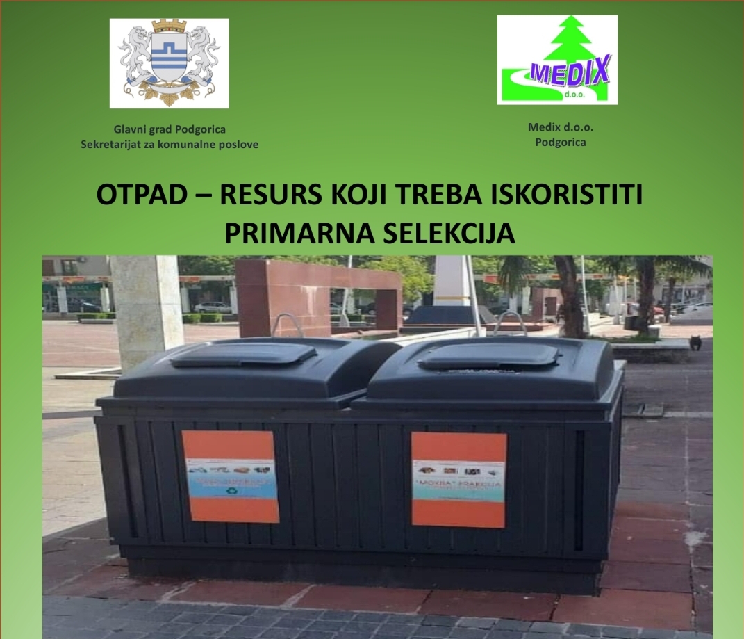 Primary waste selection project presented to students of several schools in Podgorica