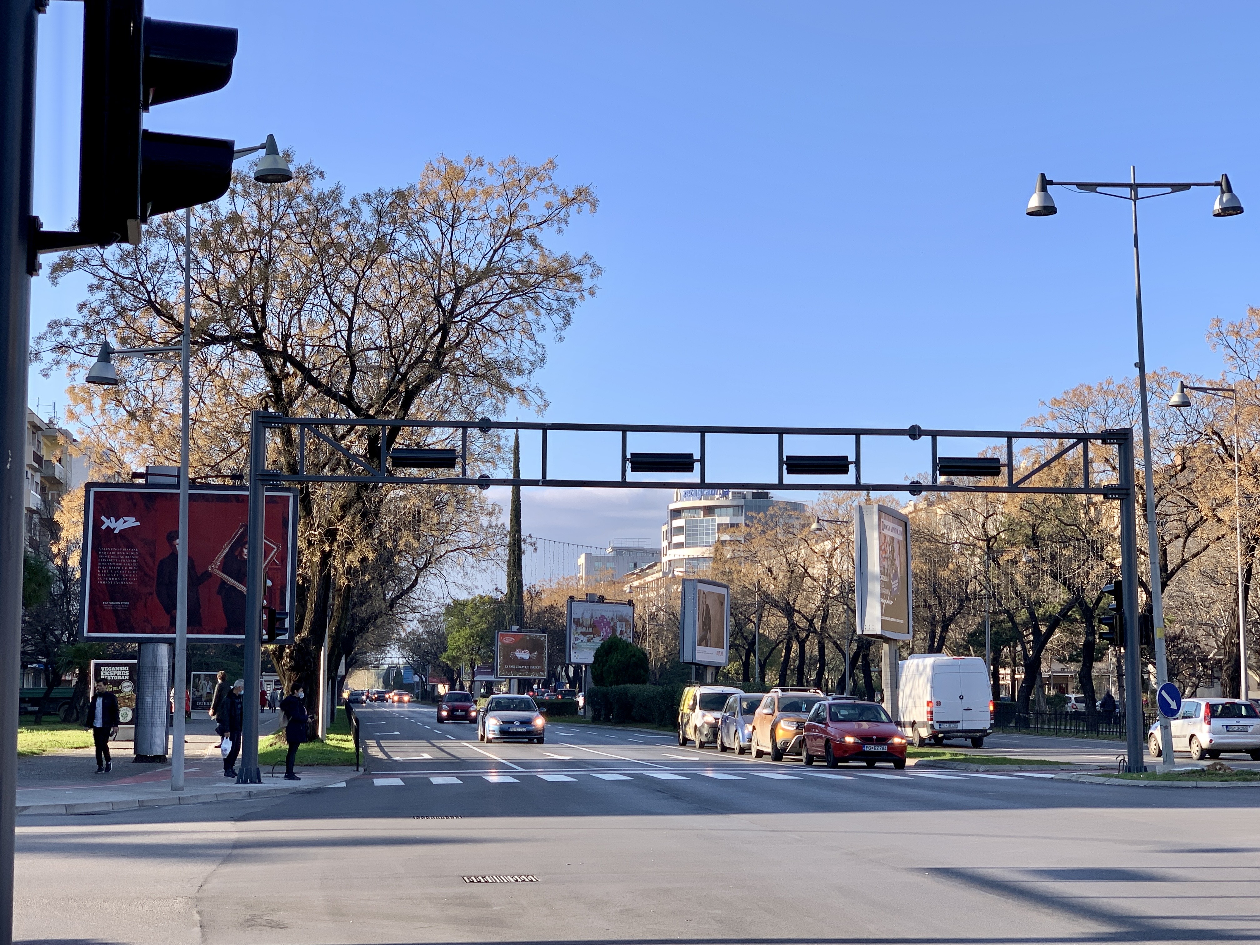 New traffic lights on Svetog Petra Cetinjskog Boulevard
