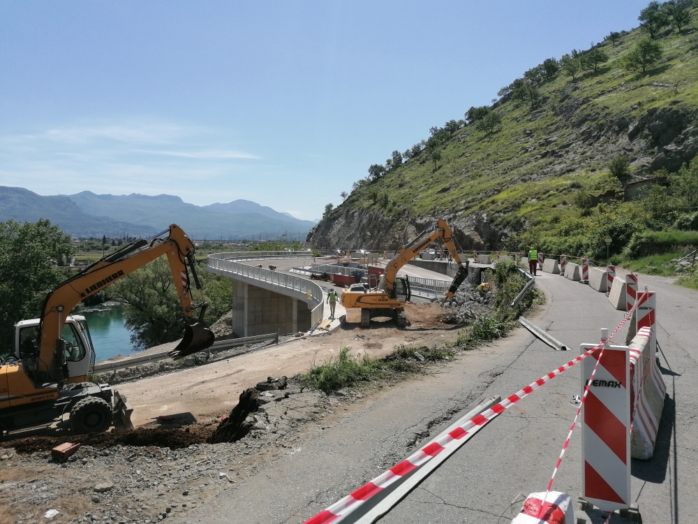 Radovi na starom putu Podgorica-Danilovgrad intenzivirani, vijadukt do kraja maja