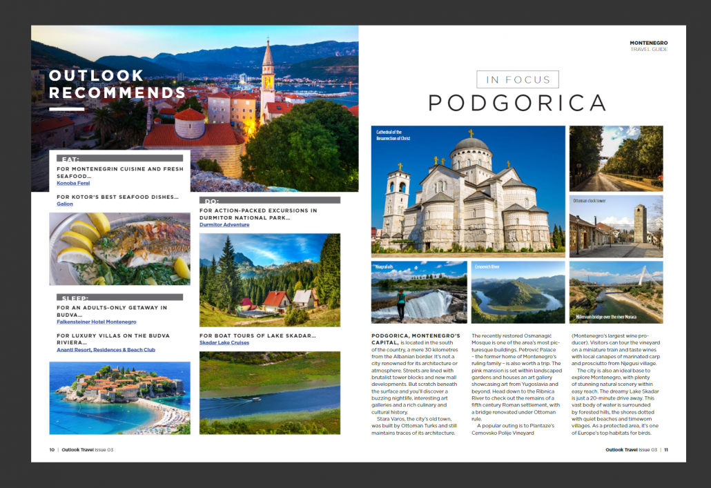 Podgorica dio Outlook travel vodiča o Crnoj Gori