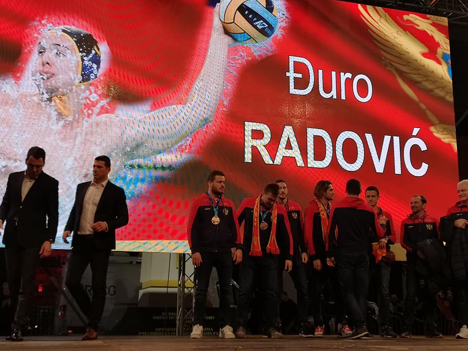Podgorica proslavila bronzanu medalju vaterpolo reprezentacije Crne Gore